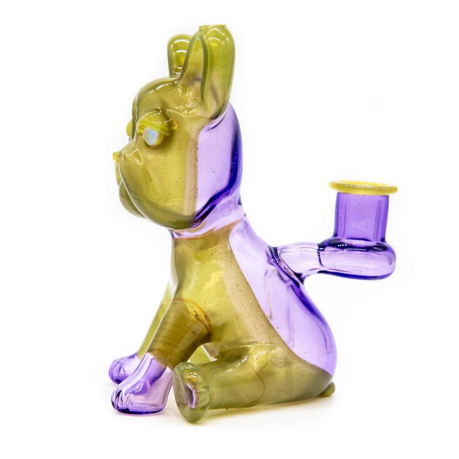 exquisite design of the [SW1] Hulk Cheese CFL/Purple Rain Full-size Frenchie Rig with Opal Eyes Set by Swanny (w/ matching Opal Eyes Frenchie Pendant, Frenchie Spinner Cap, Bobblehead Opal Eyes Pendant, a Swanny Moodmat, and