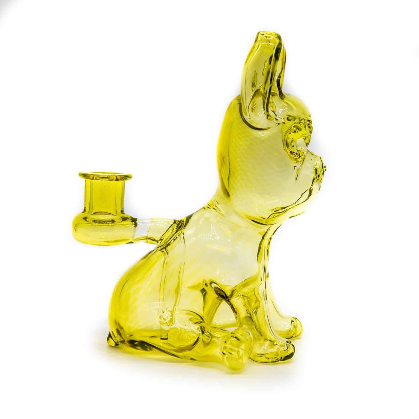 artisan-crafted glass pendant - [SW5] Citrine UV Frenchie Recycler with Opal Eyes Set by Swanny (w/ matching Opal Eyes Frenchie Pendant, Frenchie Spinner Cap, Bobblehead Opal Eyes Pendant, a Swanny Moodmat, and a signed 1300 Pelican