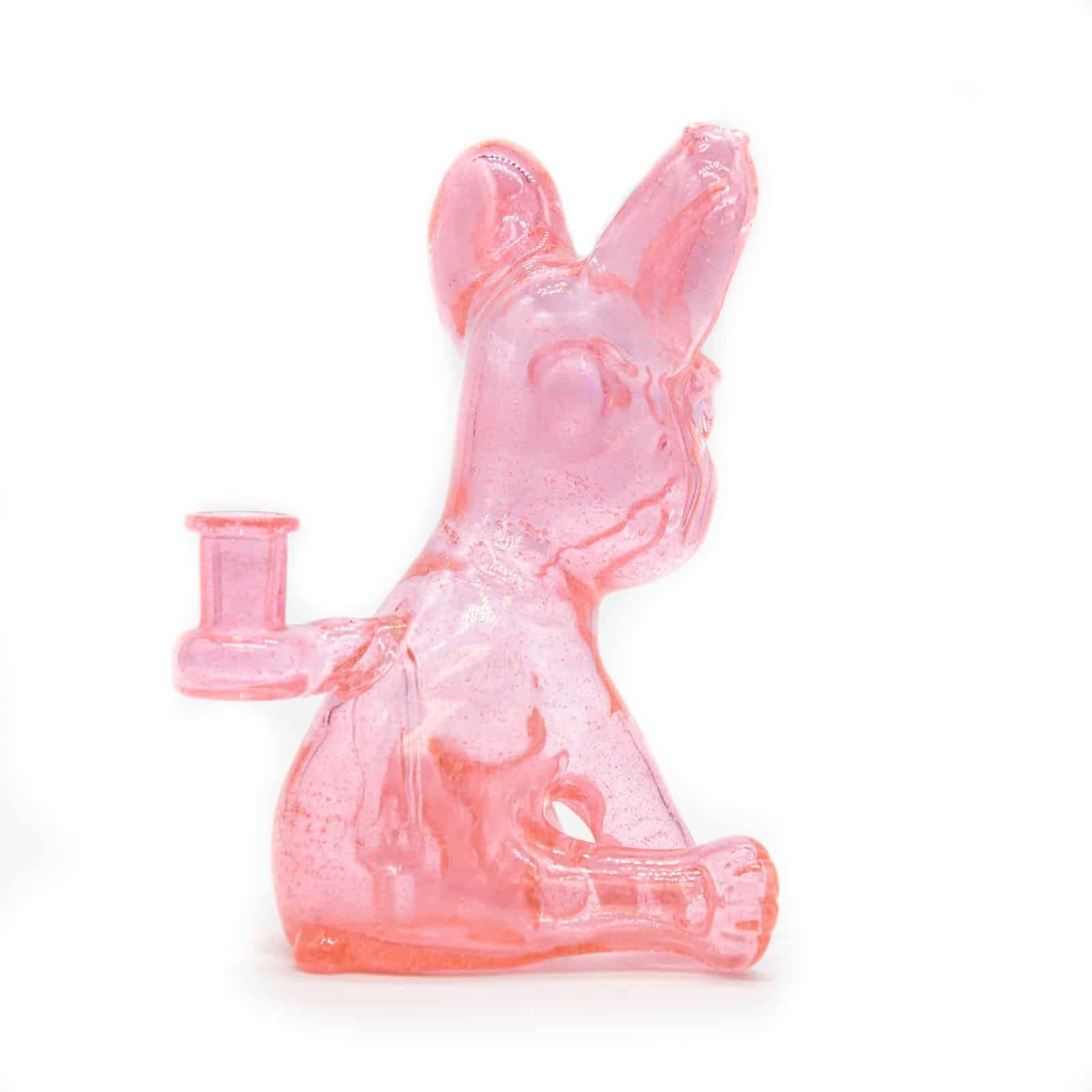 sophisticated glass pendant - [SW4] Pink Lollipop Frenchie Recycler with Opal Eyes Set by Swanny (w/ matching Opal Eyes Frenchie Pendant, Frenchie Spinner Cap, Bobblehead Opal Eyes Pendant, a Swanny Moodmat, and a signed 1300 Peli
