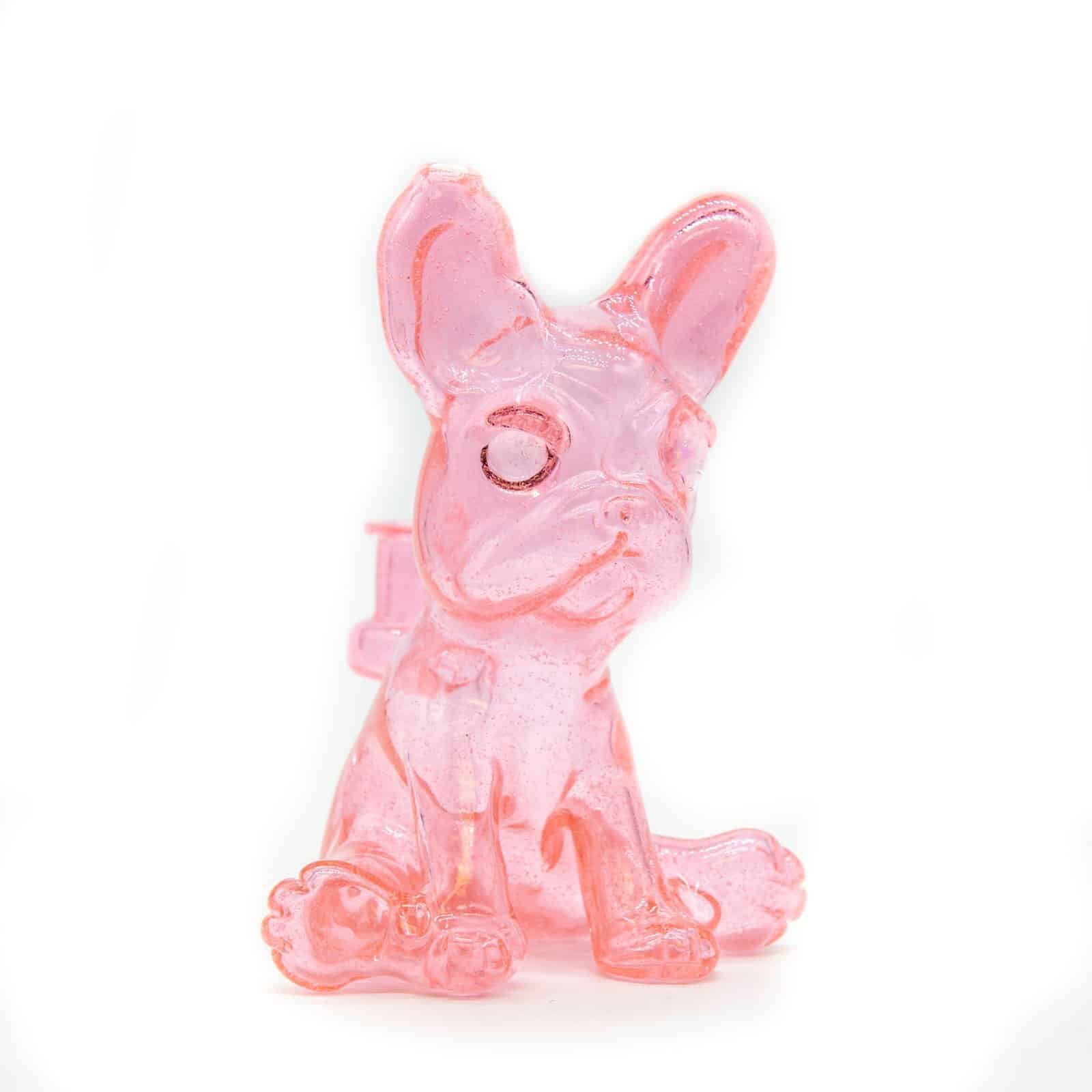 sophisticated glass pendant - [SW4] Pink Lollipop Frenchie Recycler with Opal Eyes Set by Swanny (w/ matching Opal Eyes Frenchie Pendant, Frenchie Spinner Cap, Bobblehead Opal Eyes Pendant, a Swanny Moodmat, and a signed 1300 Peli