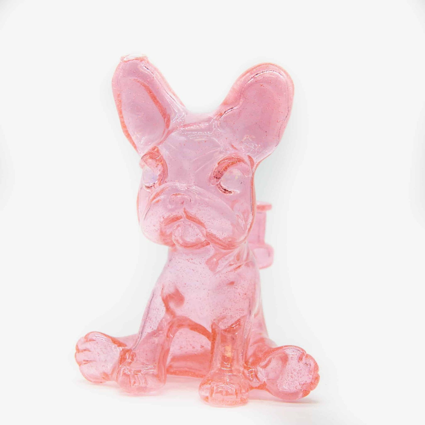 sophisticated glass pendant - [SW4] Pink Lollipop Frenchie Recycler with Opal Eyes Set by Swanny (w/ matching Opal Eyes Frenchie Pendant, Frenchie Spinner Cap, Bobblehead Opal Eyes Pendant, a Swanny Moodmat, and a signed 1300 Peli
