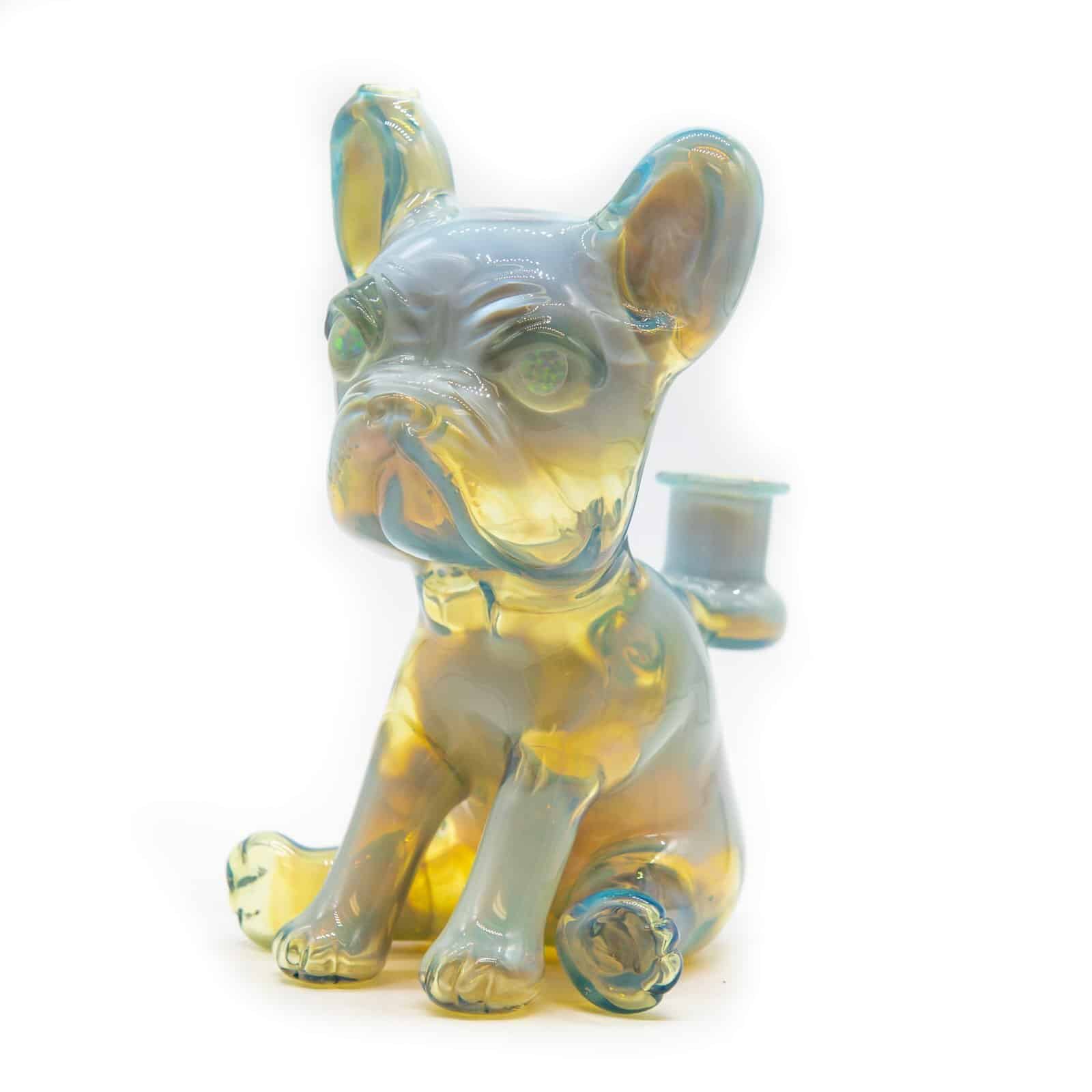 luxurious design of the [SW2]  Mirage CFL Full-size Frenchie Rig with Opal Eyes Set by Swanny (w/ matching Opal Eyes Frenchie Pendant, Frenchie Spinner Cap, Bobblehead Opal Eyes Pendant, a Swanny Moodmat, and a signed 1300 P