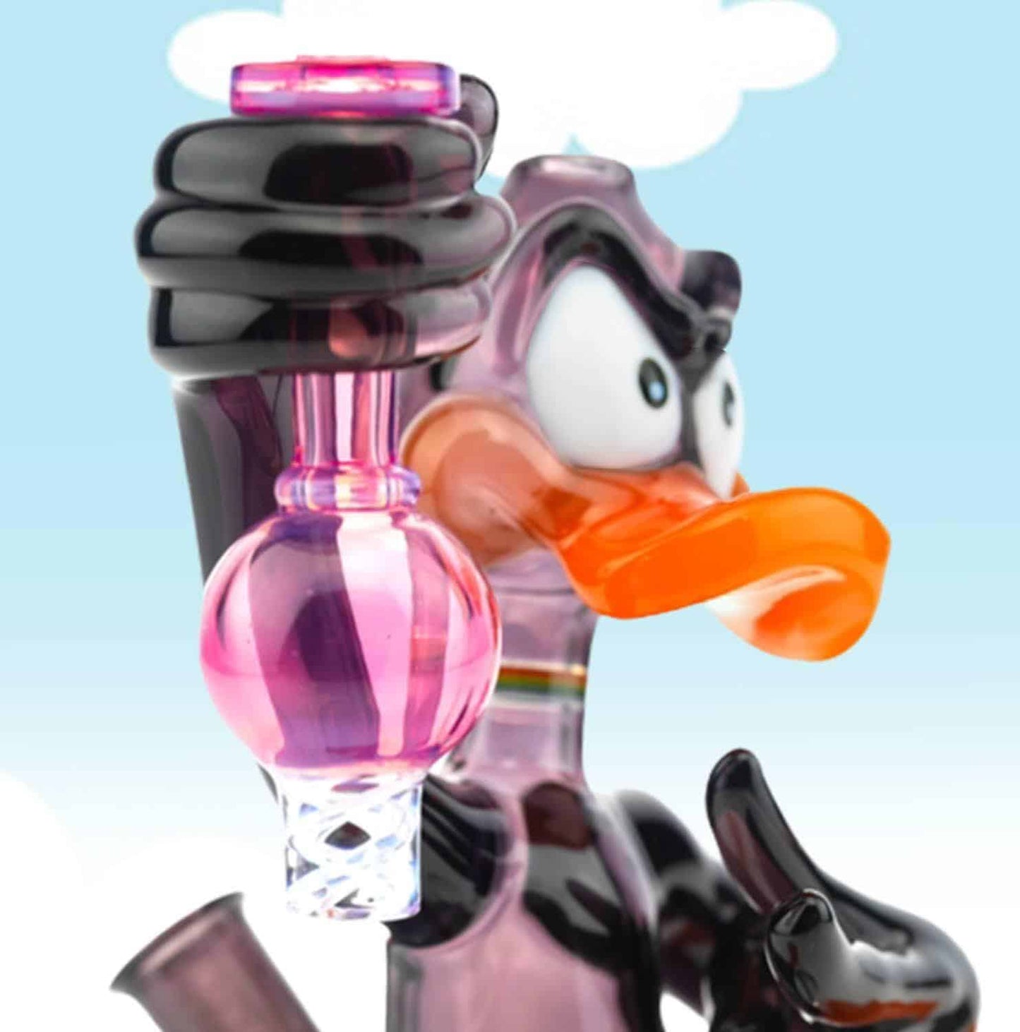 artisan-crafted design of the Dabby Duck Rig Set w/ Spinner Cap, Matching Dabby Cap/Pendant, and Dabber by JSmart Glass