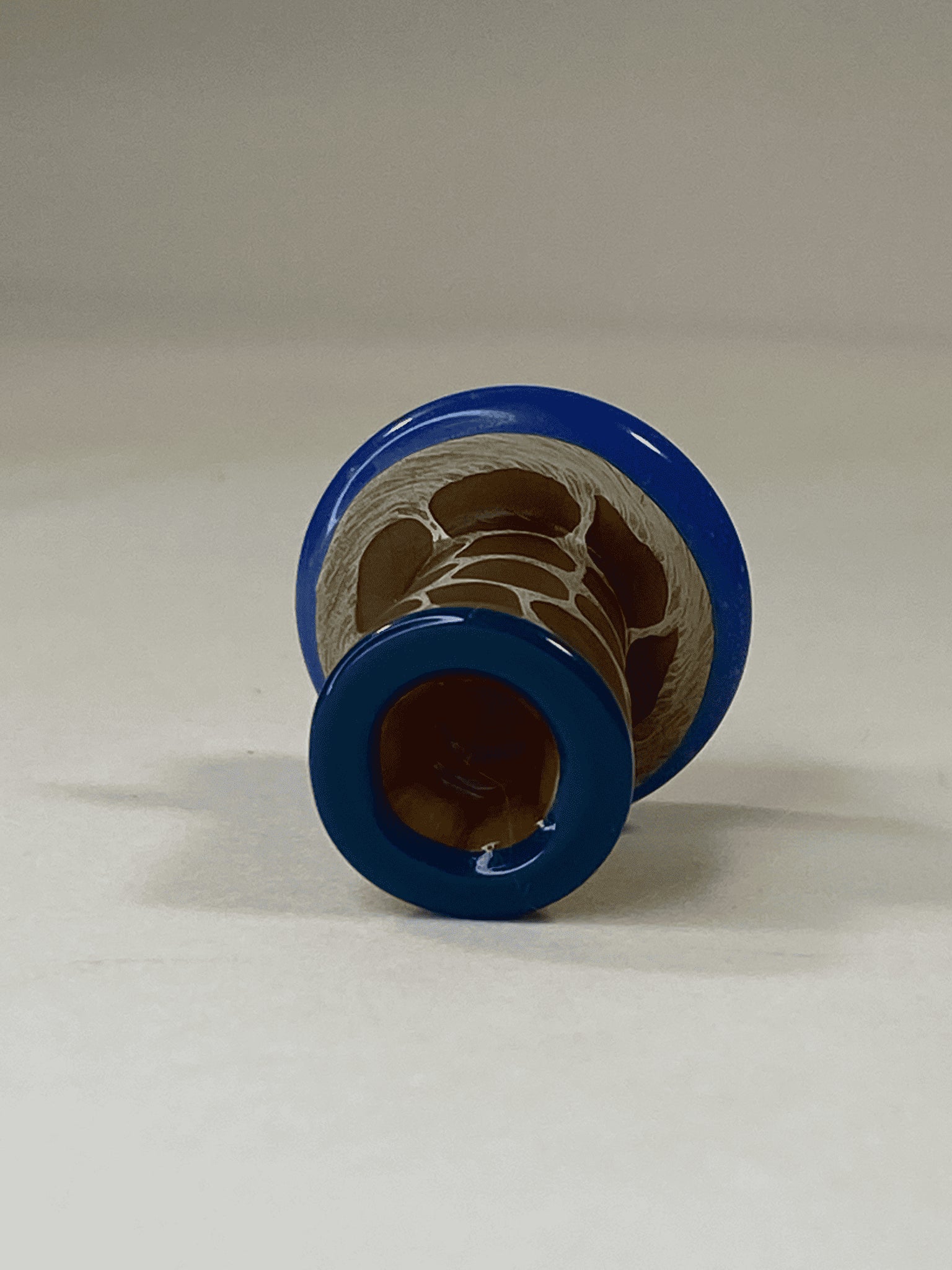 unique design of the Blue Spinner Cap by Robertson Glass
