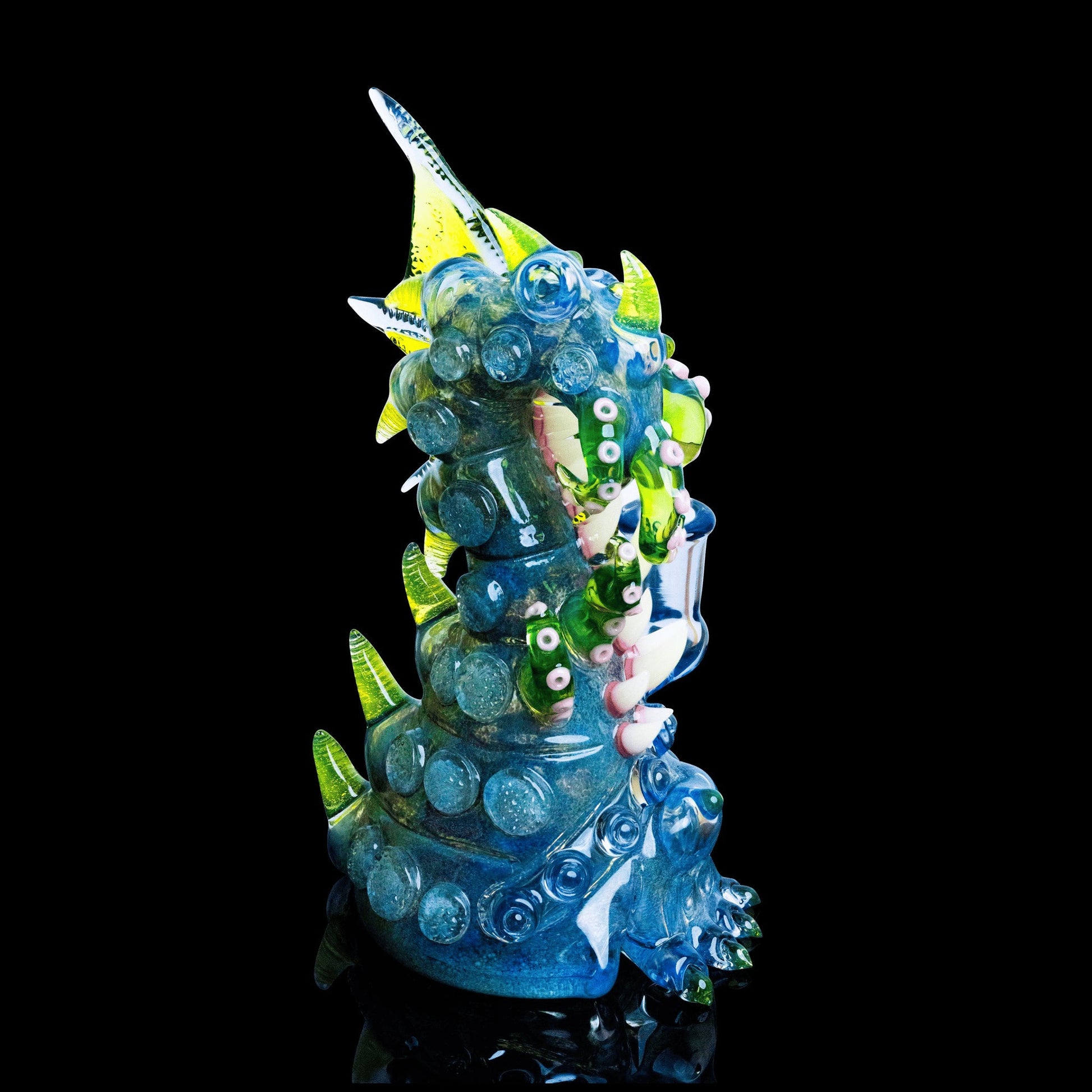 luxurious art piece - Bioluminescent Kragon by Salt Glass