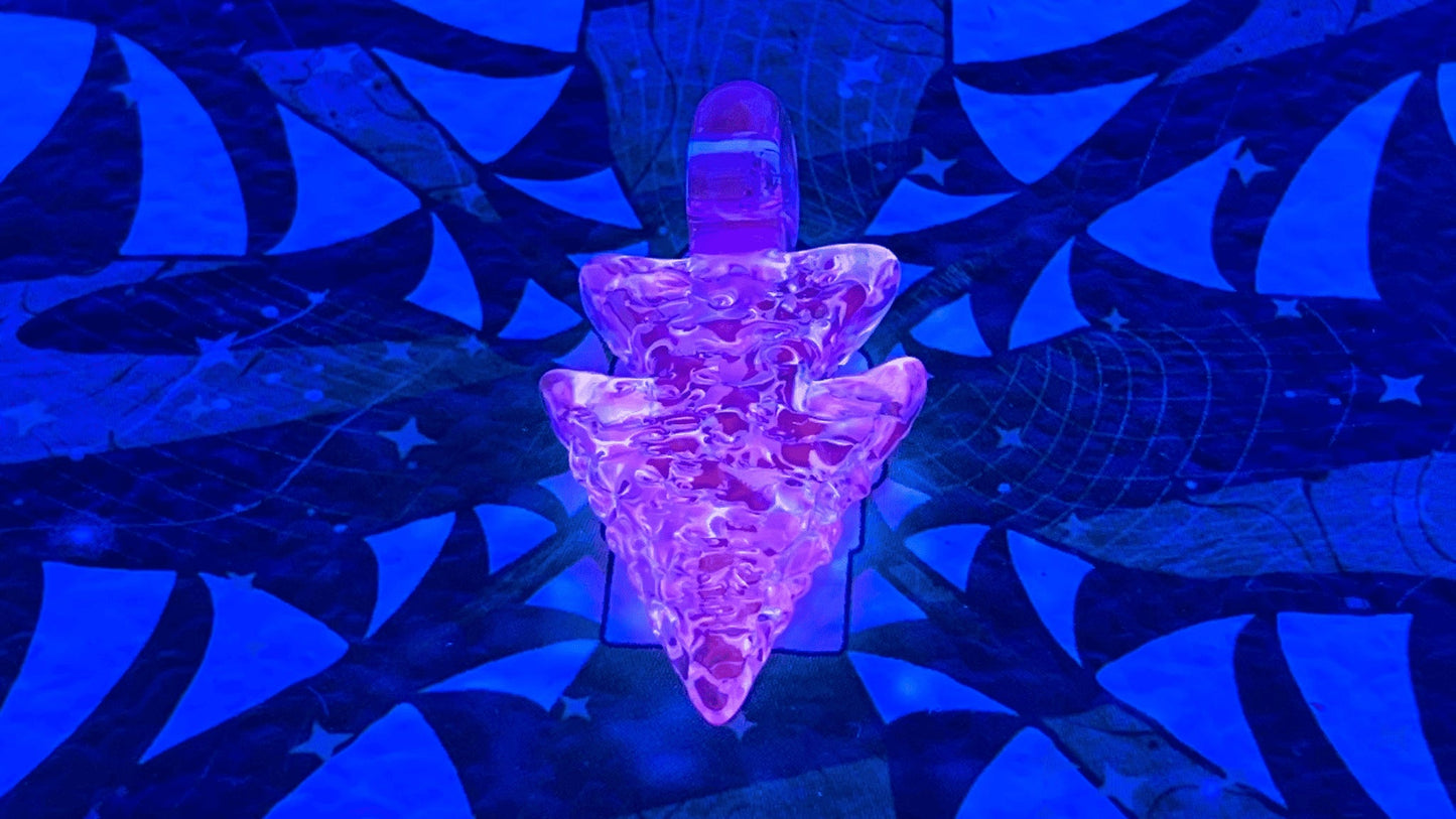 heady glass pendant - GA Lite Blue Dreamingo UV Arrowhead Pendant by Elks That Run (2022 Drop)