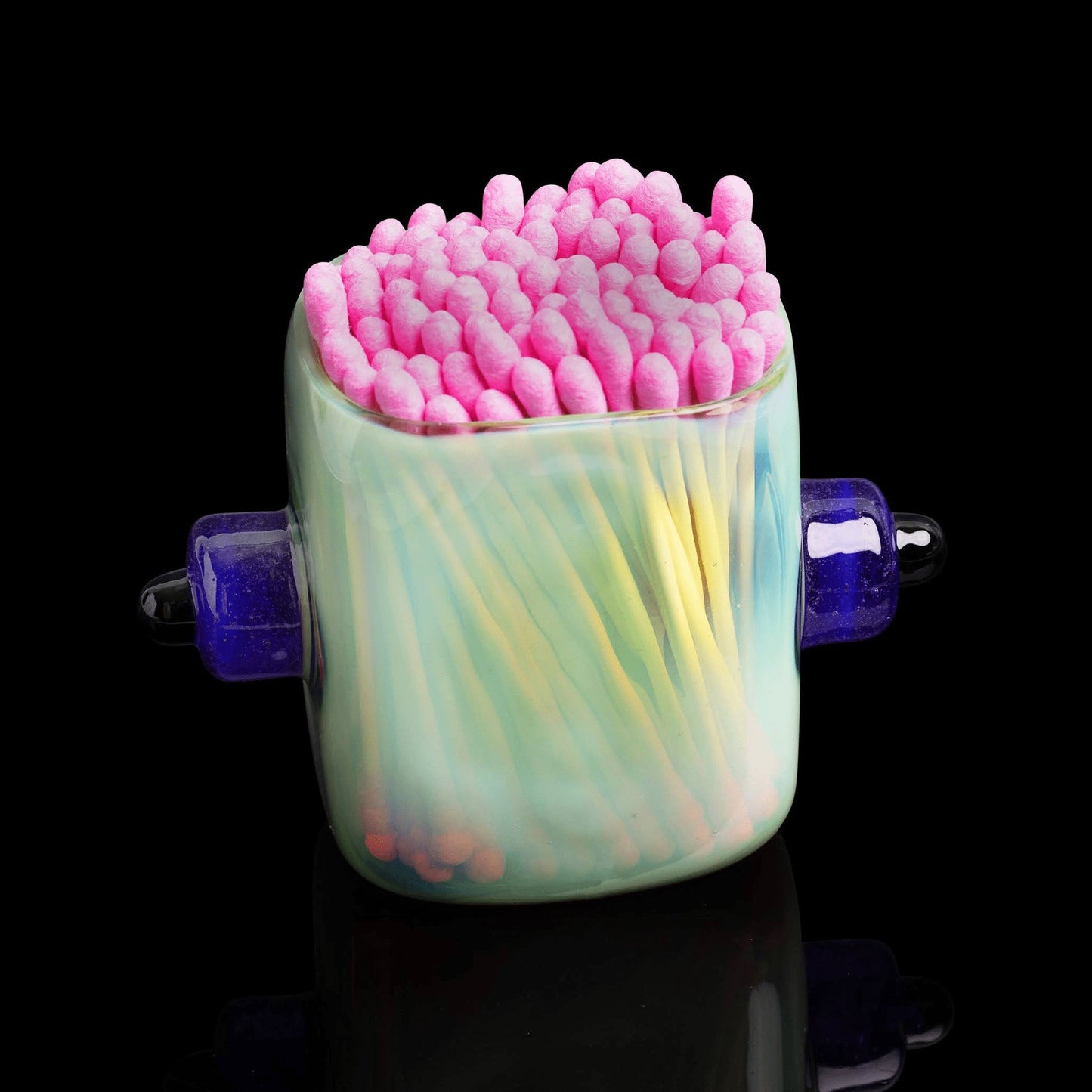 exquisite art piece - Robot Q-Tip Jar by Torchress