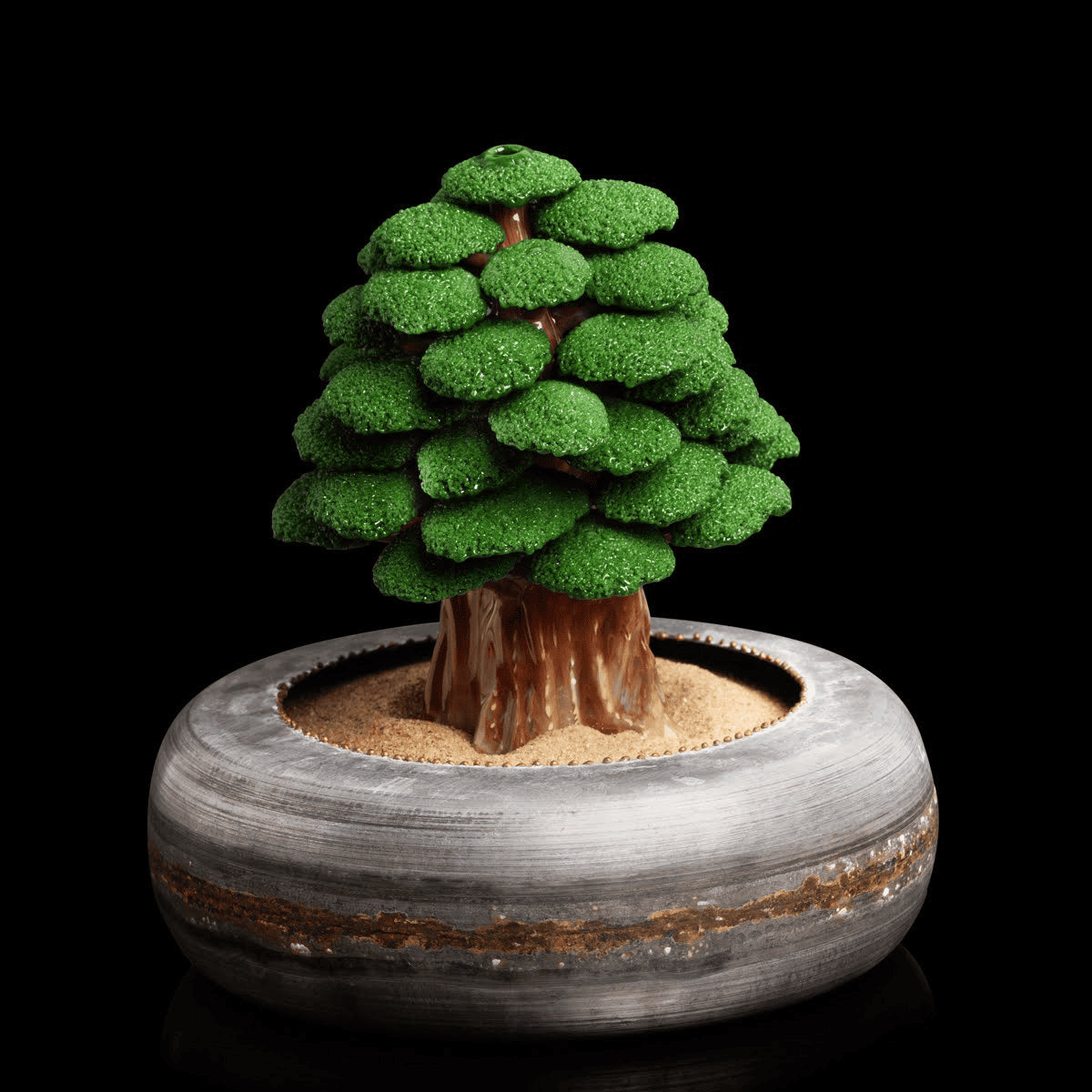 luxurious art piece - Classic Bonsai Tree (#50) by Bubbles the Butcher