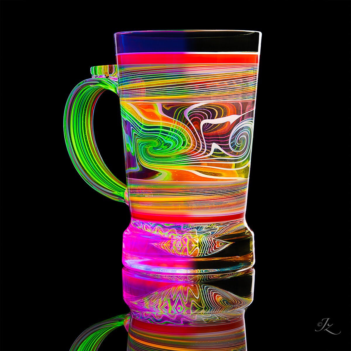 artisan-crafted art piece - Shot Glass Collaboration by Karma Glass x Stephan Peirce (Coffee + Colada 2022)