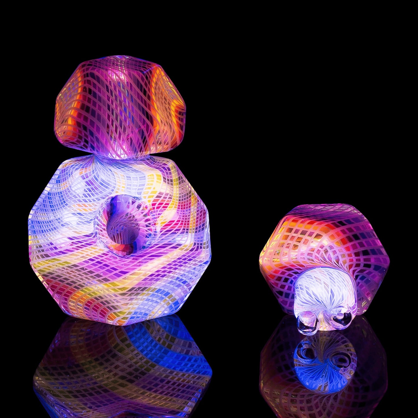 hand-blown art piece - Geo Traveler Collab by Future Glass Art x Kuhns Glass (2022 Drop)