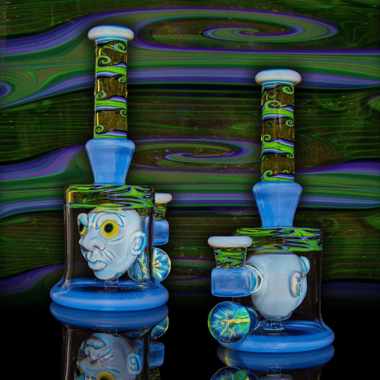 exquisite art piece - Head In A Bottle Collaboration by Mr. Voorhees x Leks Eno