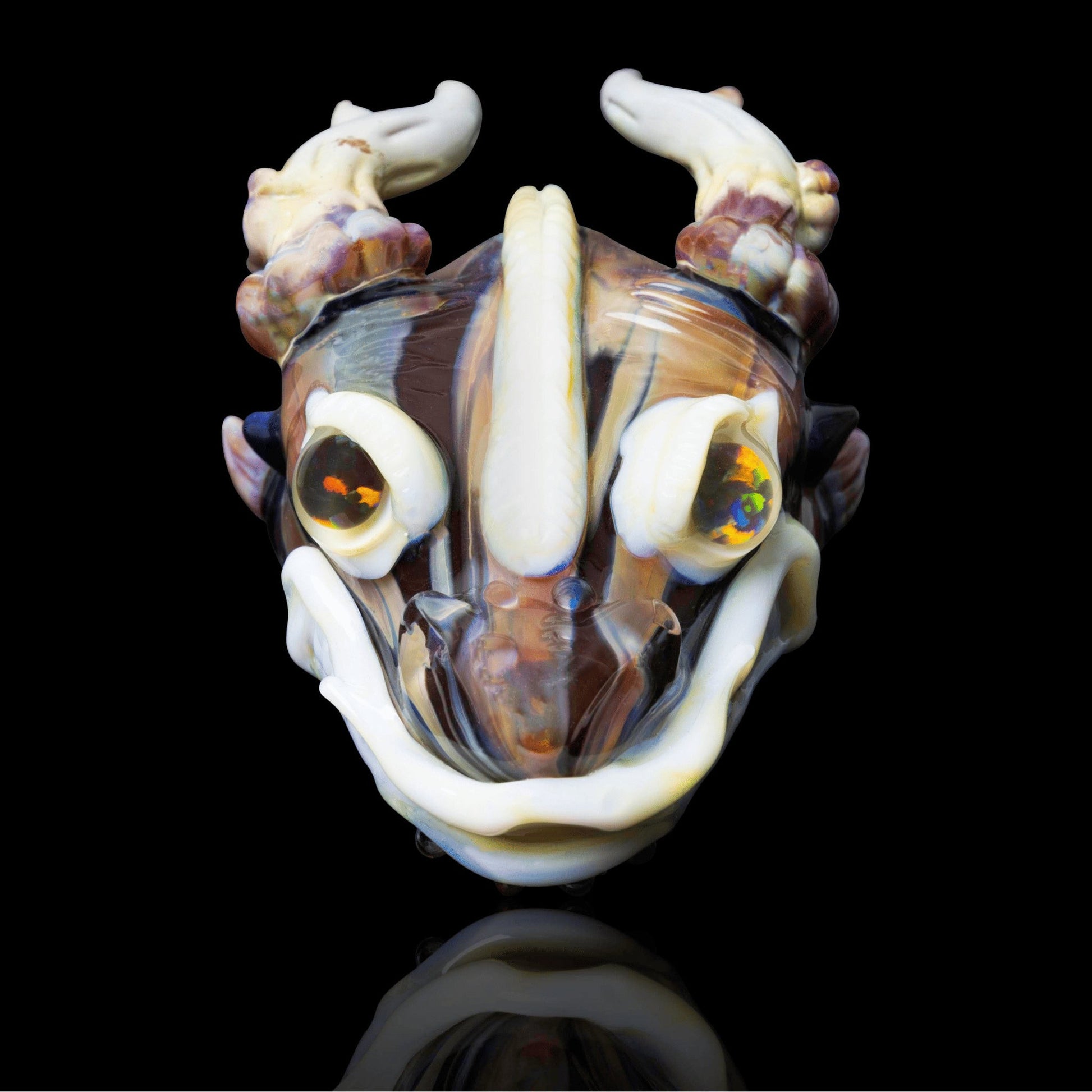 meticulously crafted glass pendant - Dragon Head Pendant by Elks That Run x Nathan Belmont (Belmont’s Beasts)