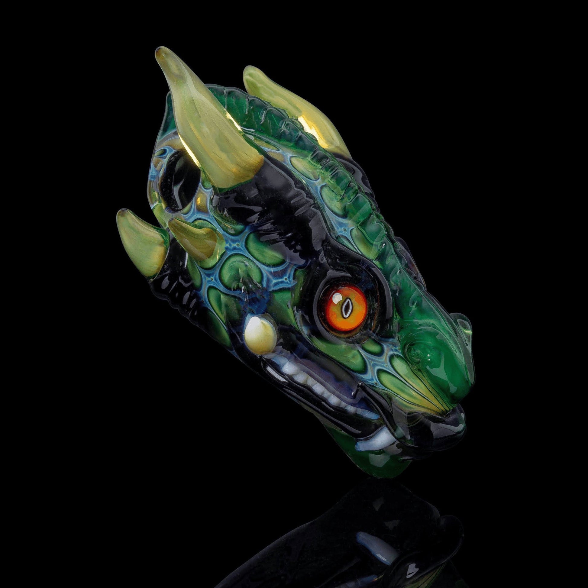artisan-crafted glass pendant - Dragon Pendant by Kaleb Folck x Nathan Belmont (Belmont’s Beasts)