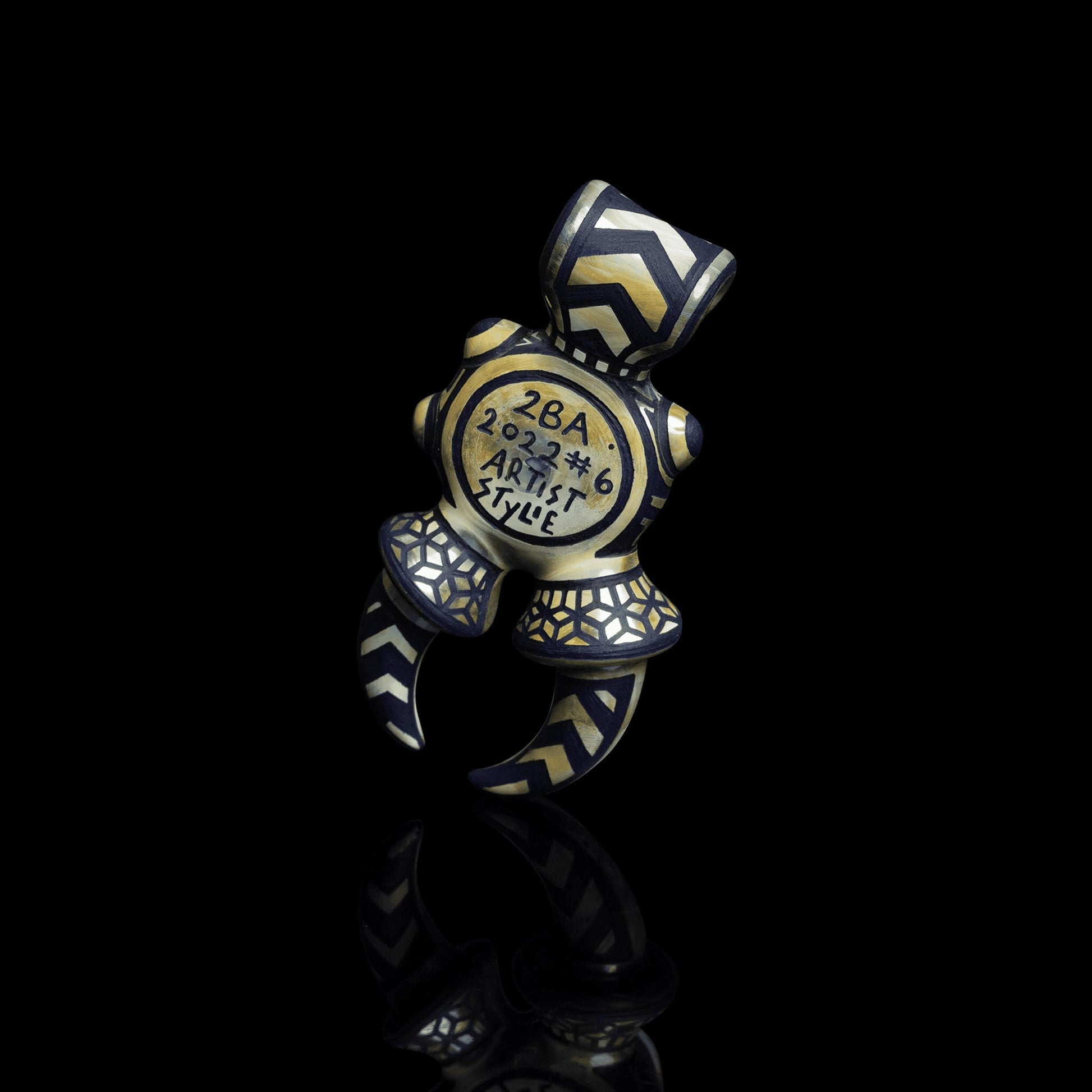 heady glass pendant - Full Warlock Pendant (B) by Alex Ubatuba x Artist Stylie (2BA x Stylie 2022 Release)