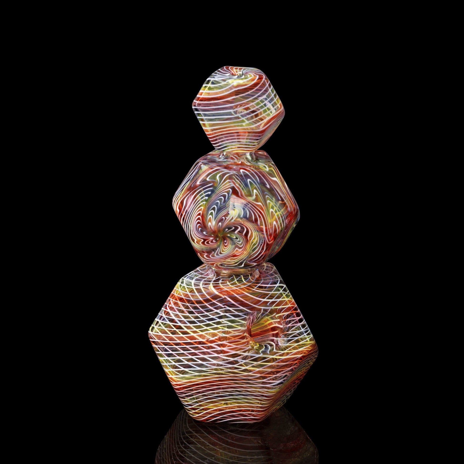 artisan-crafted art piece - Collab Geo Stack by Kuhns Glass x Karma Glass (Rainbow Equinox 2022)