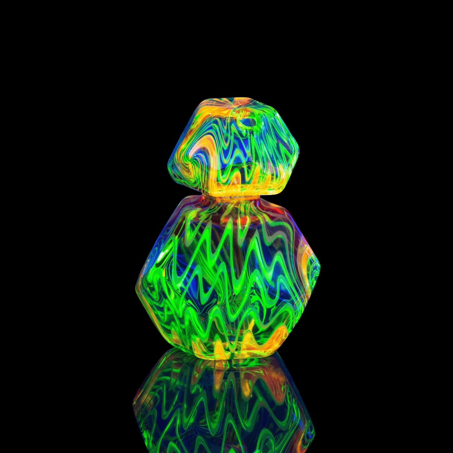 heady art piece - Collab Geo Traveler by Kuhns Glass x Karma Glass (Rainbow Equinox 2022)