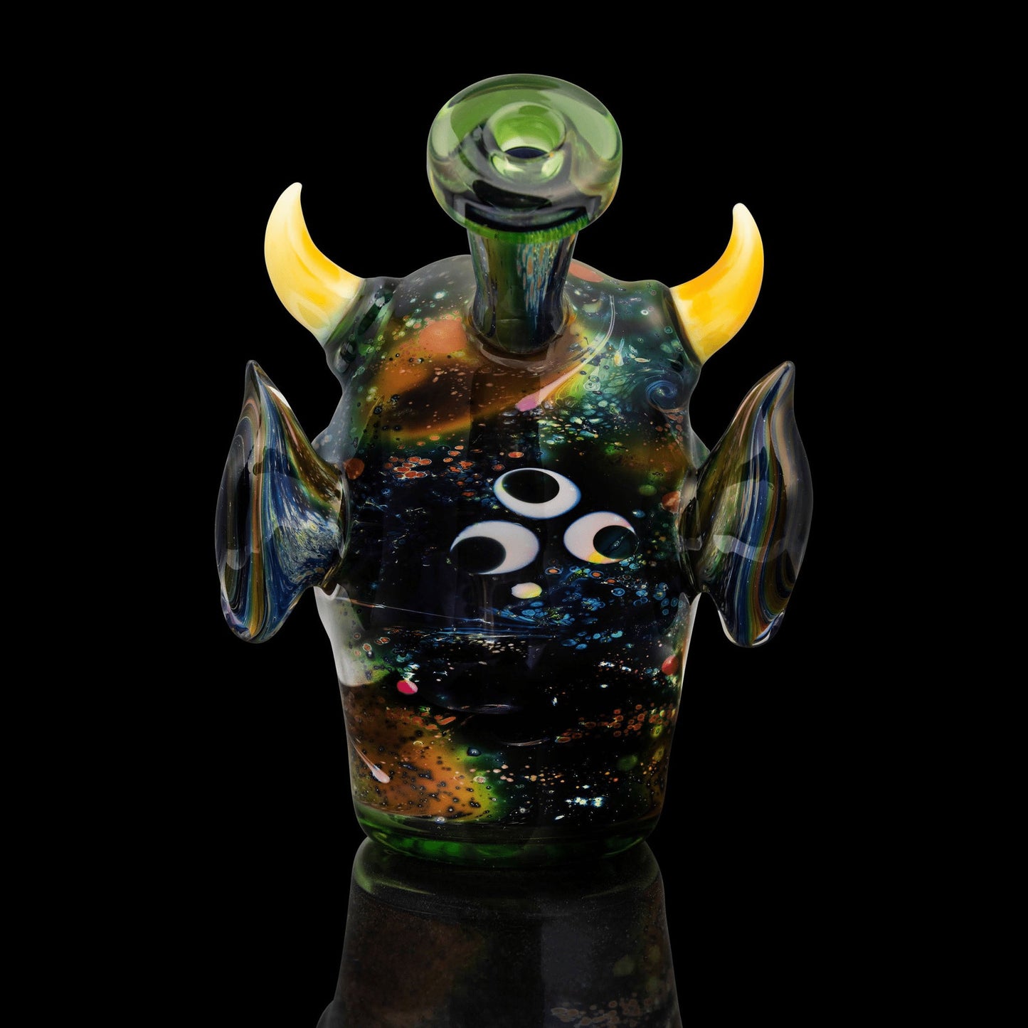 hand-blown art piece - Space Oni by Nathan Belmont x Nathan (N8) Miers (SCOPE 2022)