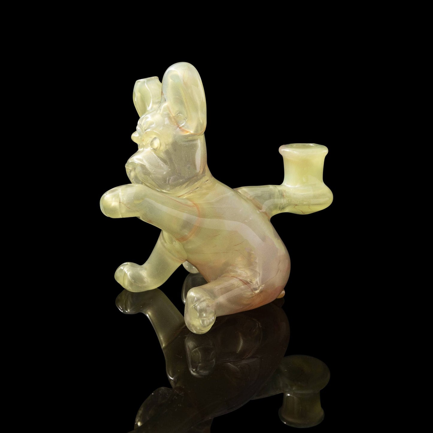 hand-blown design of the Sunset Slyme CFL Mini Frenchie Rig by Swanny (2023)