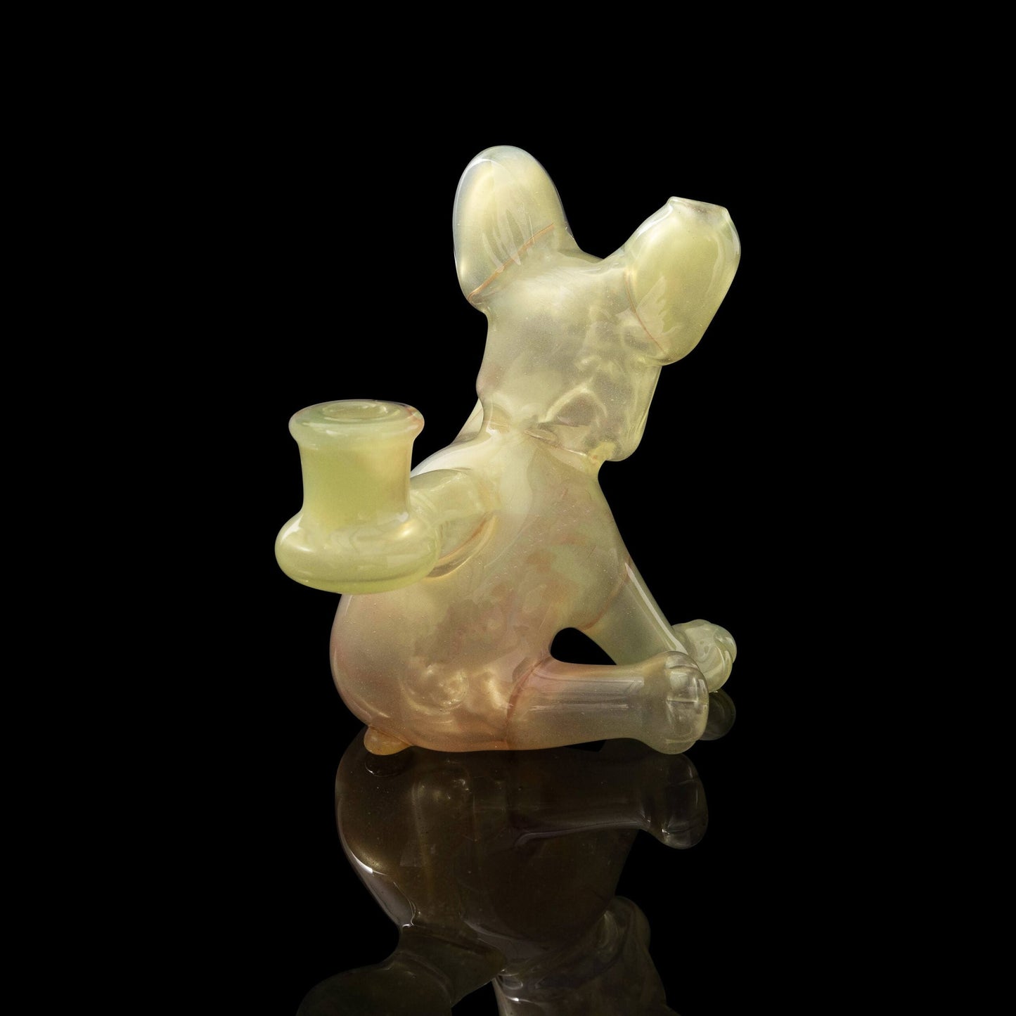 hand-blown design of the Sunset Slyme CFL Mini Frenchie Rig by Swanny (2023)