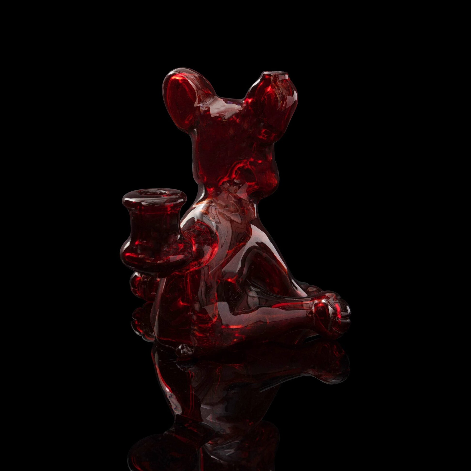 hand-blown design of the Pomegranate Mini Frenchie Rig by Swanny (2023)