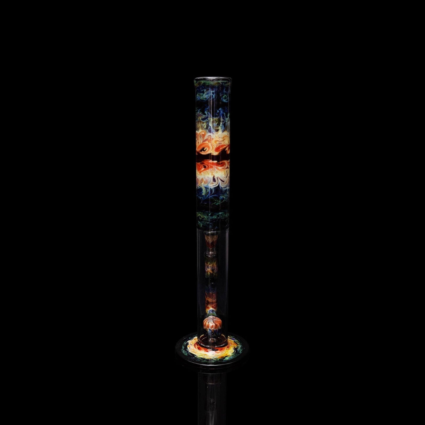 hand-blown art piece - 15” Multicolor Chaos Straight Tube by Gobs Glass (2023 Release)