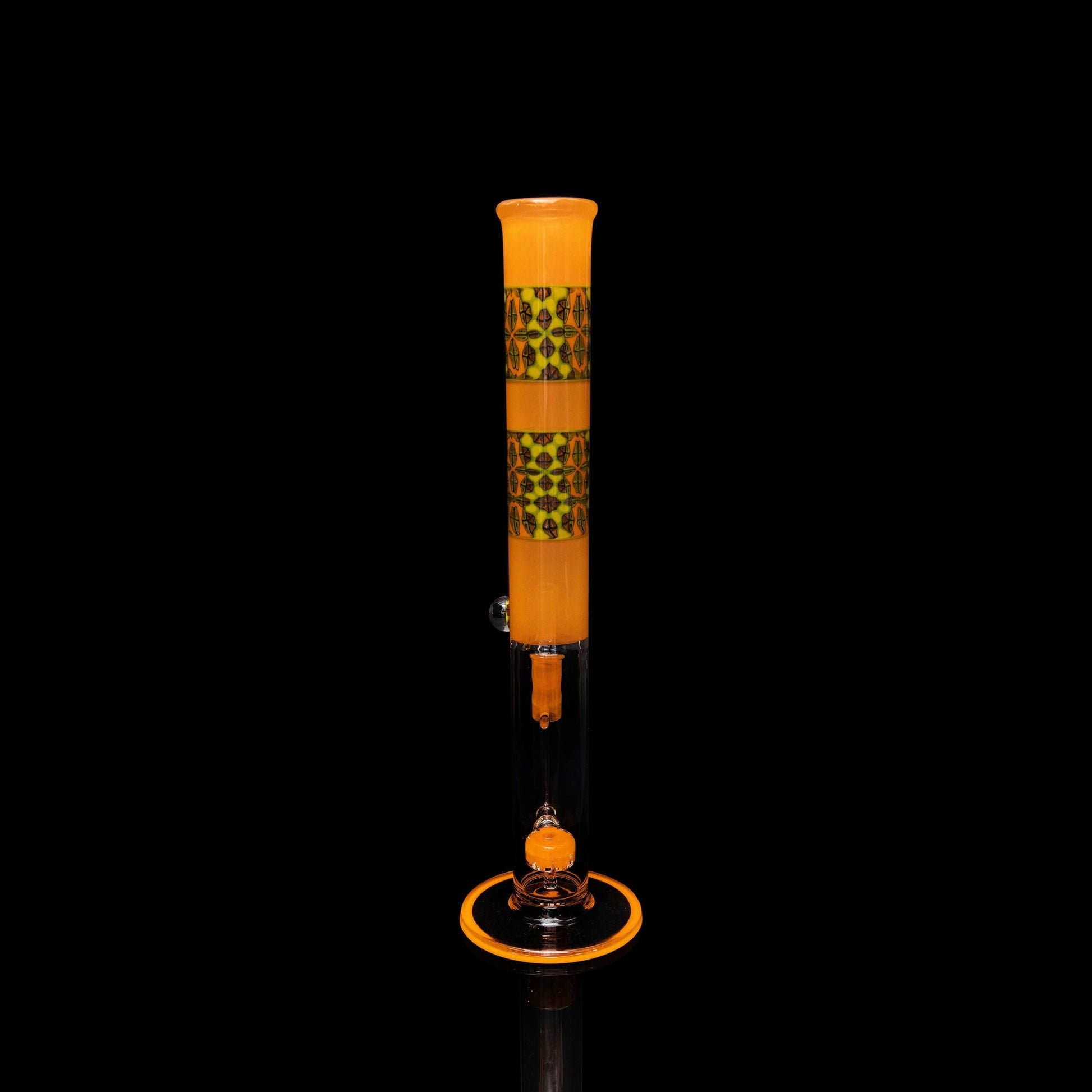 artisan-crafted art piece - 15” Orange Millie Straight Tube by Gobs Glass (2023 Release)