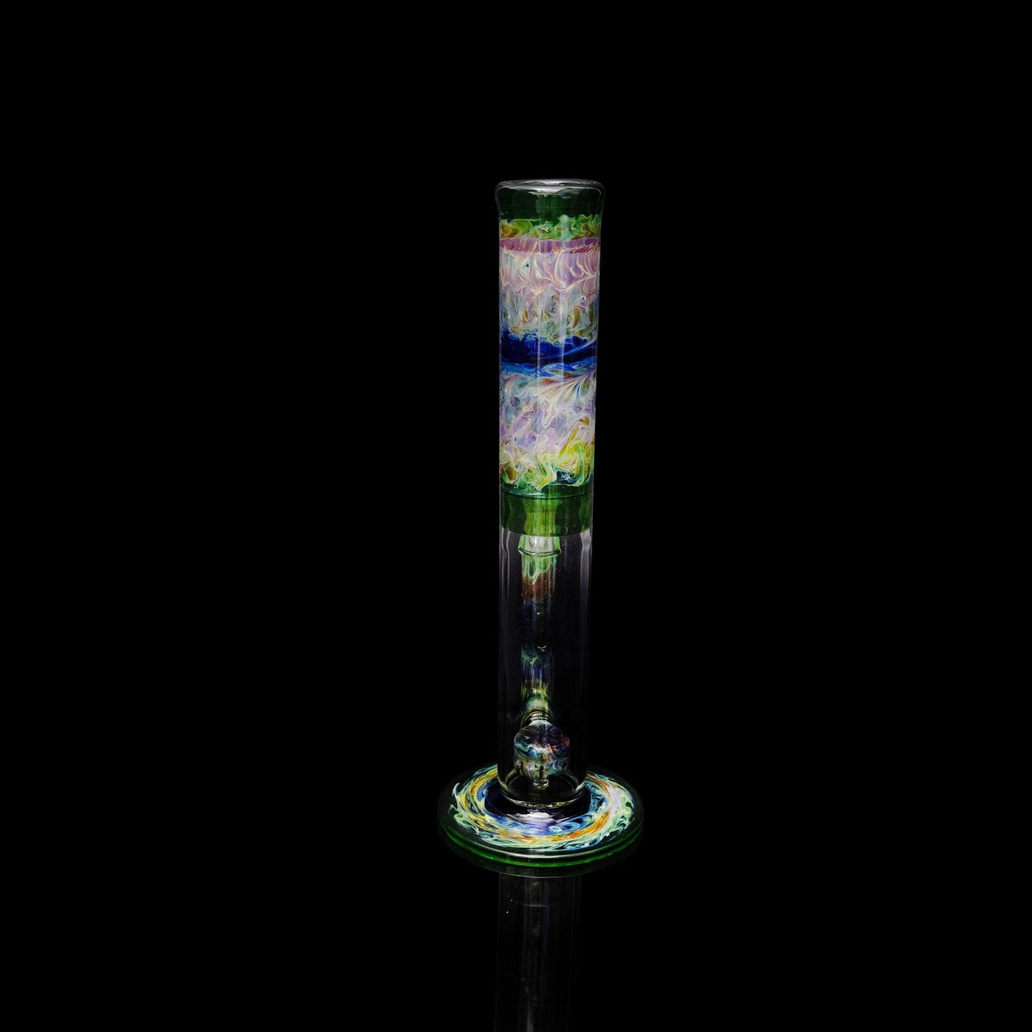 sophisticated art piece - 12” Multicolor Chaos Straight Tube by Gobs Glass (2023 Release)