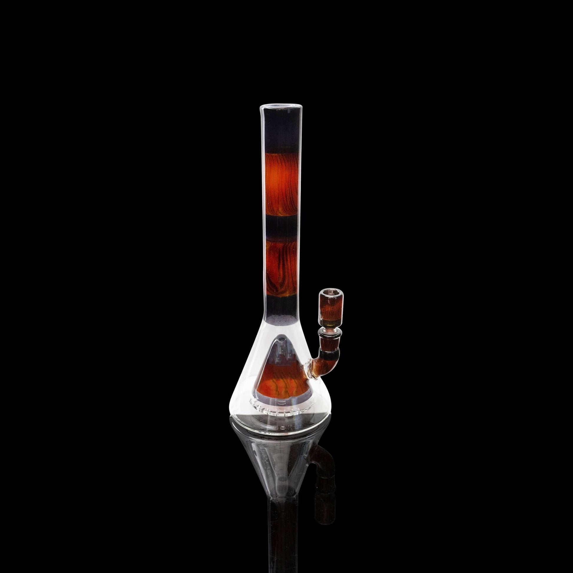sophisticated art piece - Wood Grain Pyramid Beaker by Gobs Glass (2023 Release)