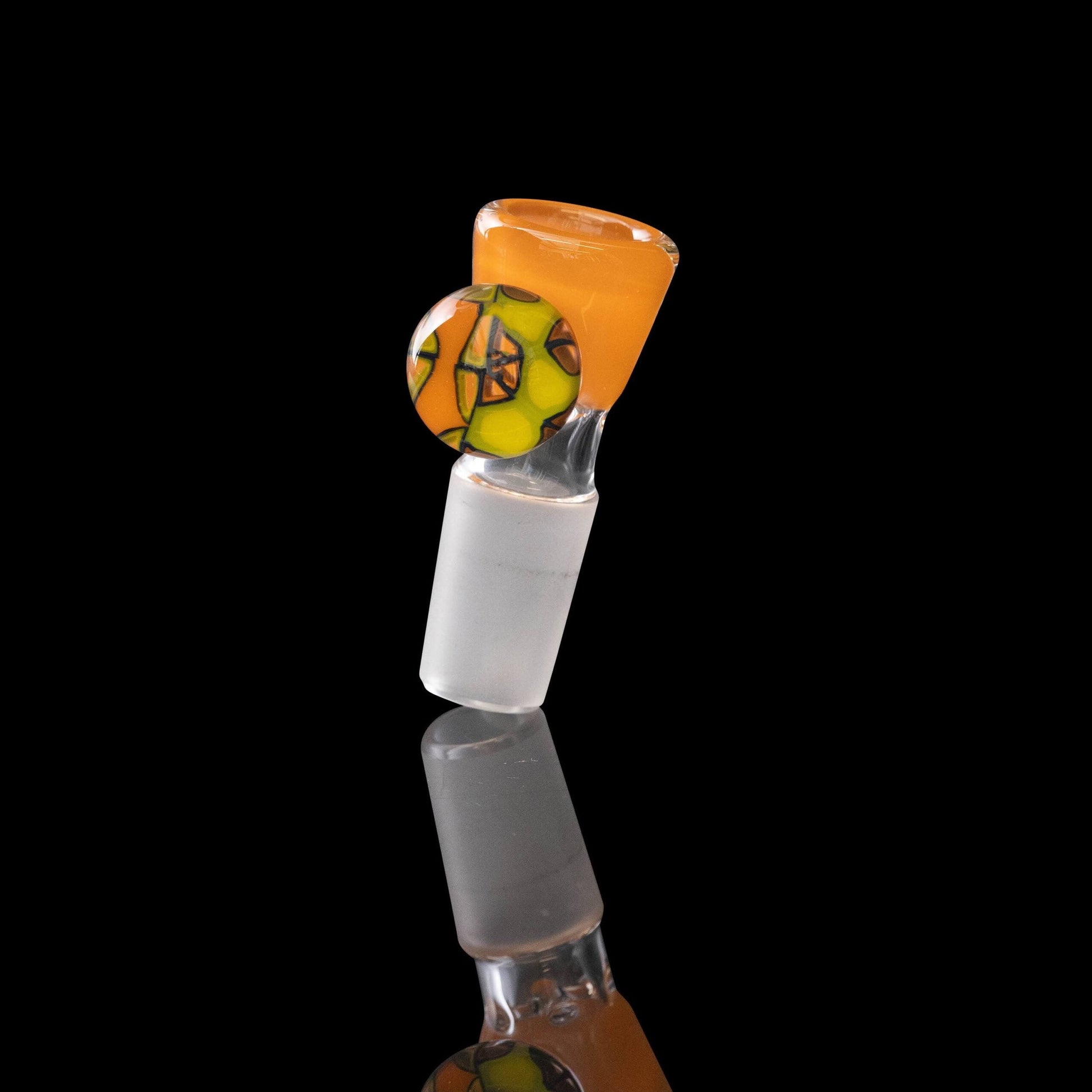 artisan-crafted art piece - 15” Orange Millie Straight Tube by Gobs Glass (2023 Release)