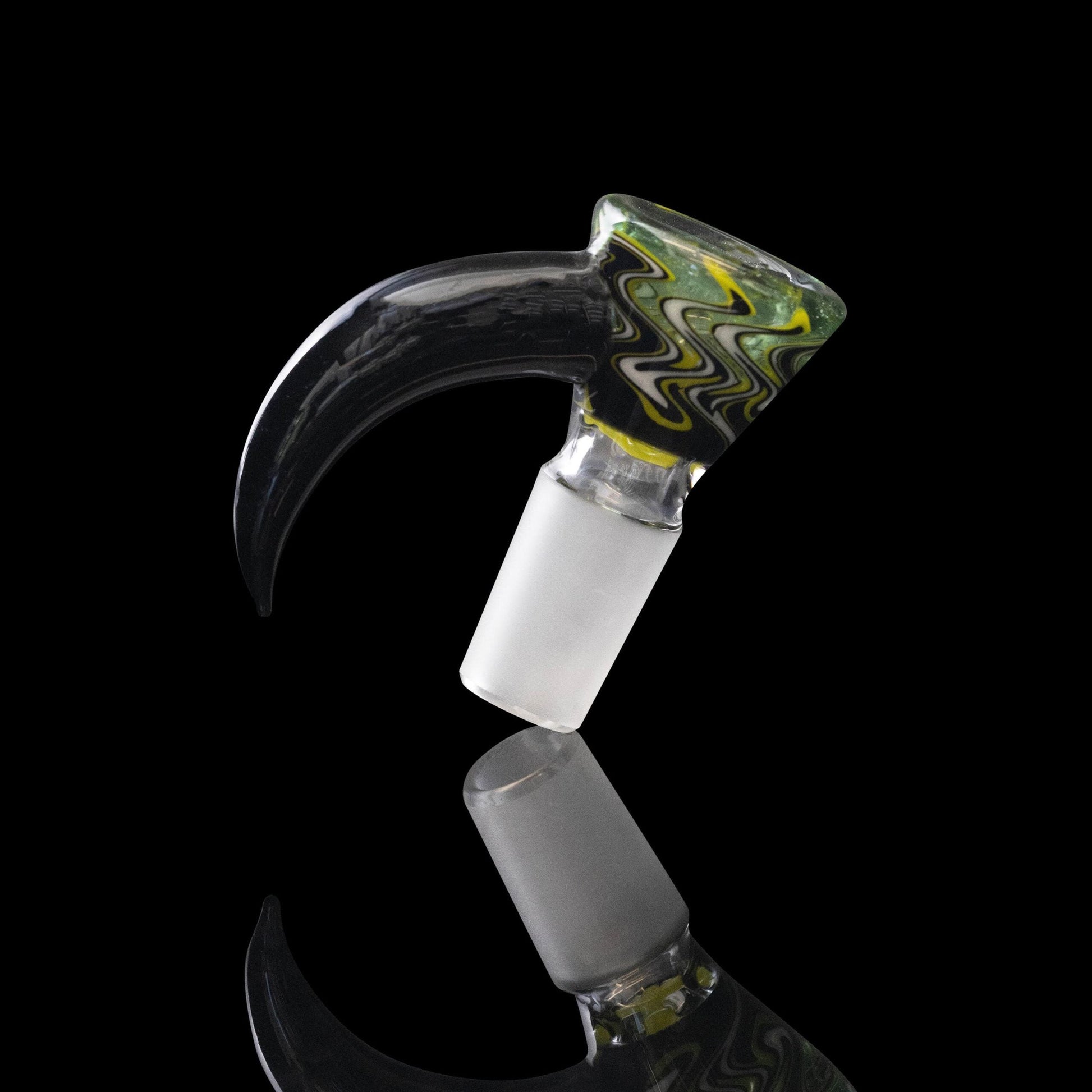 exquisite art piece - 12” Green and Black WigWag Straight Tube by Gobs Glass (2023 Release)