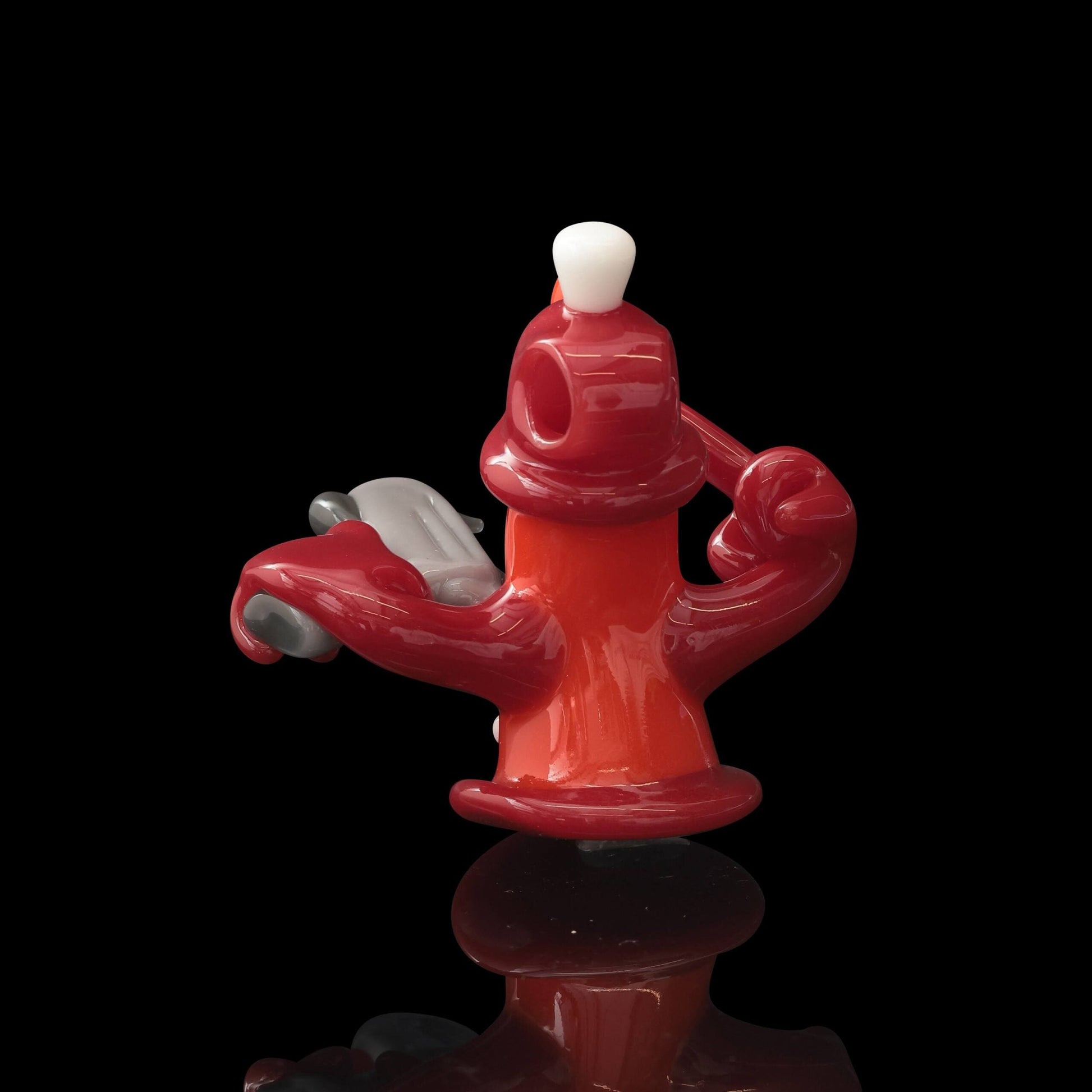 hand-blown glass pendant - Red Heady Pendant by GlassHole (2023)