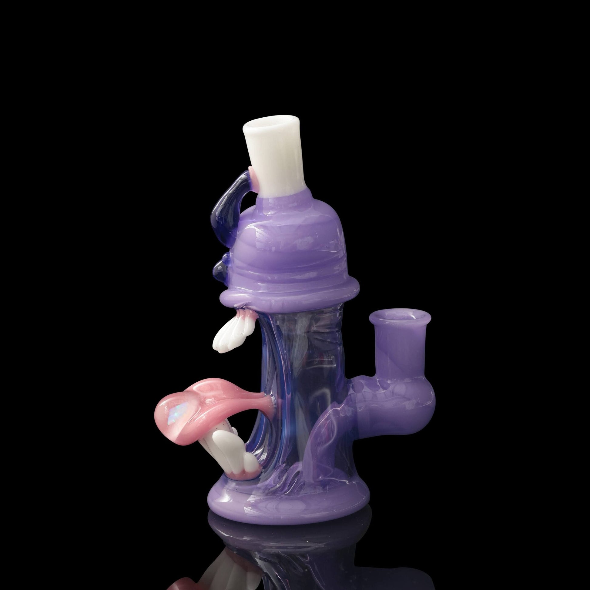 meticulously crafted design of the Purple Down & Dirty Mini Rig by GlassHole (2023)