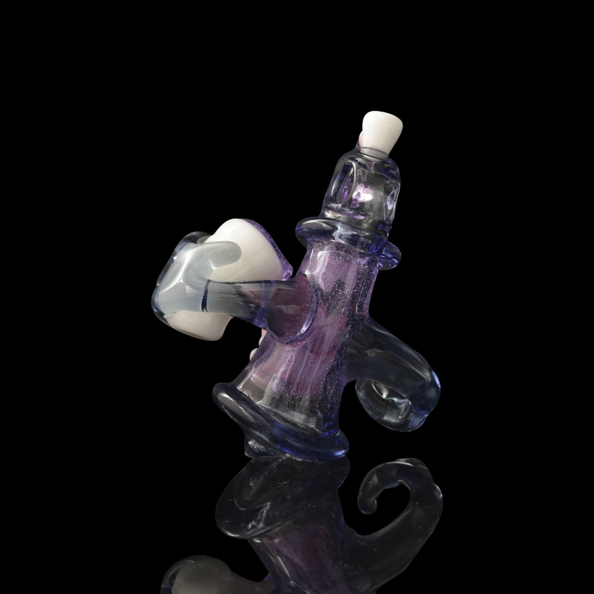 meticulously crafted glass pendant - Grey & Purple Heady Pendant by GlassHole (2023)