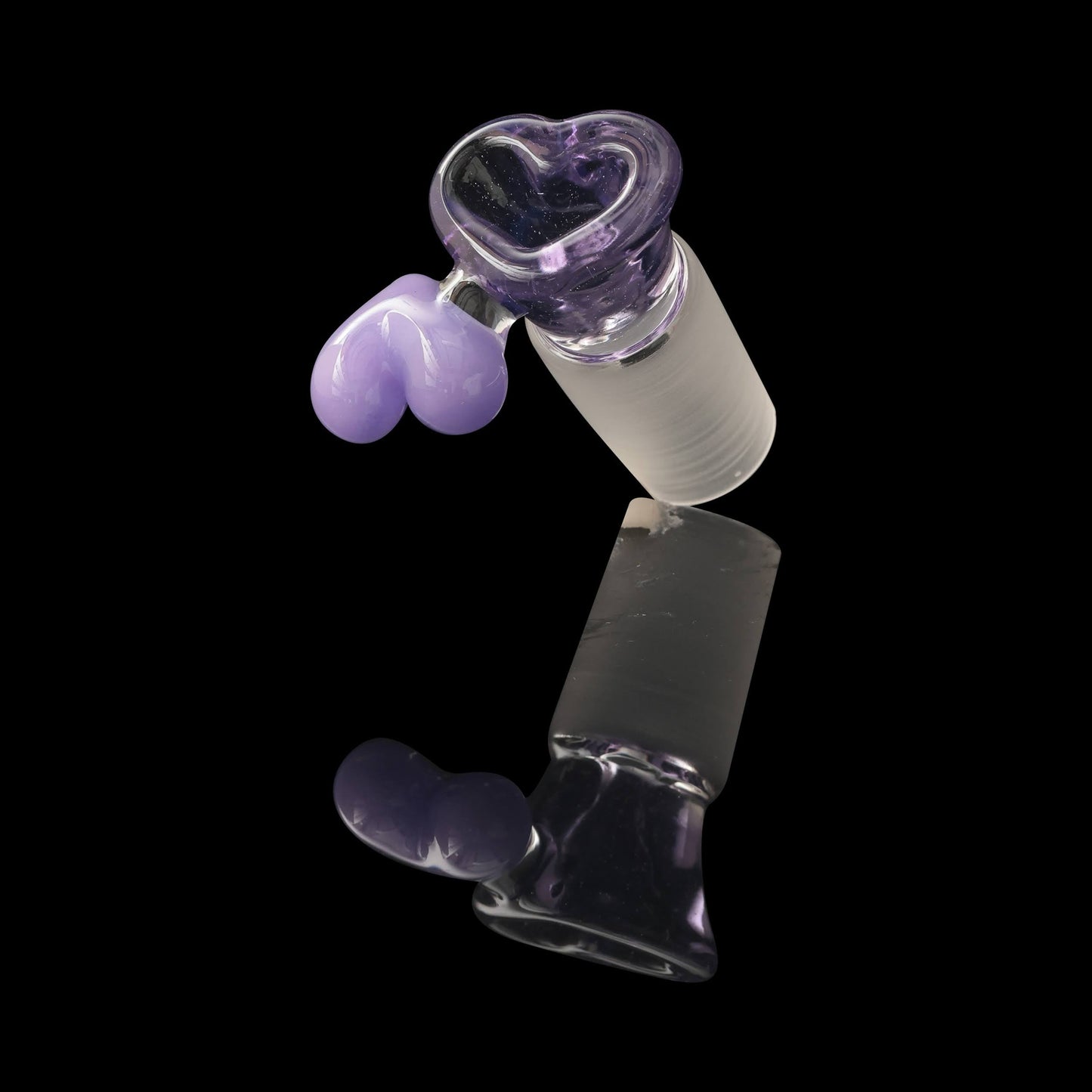 artisan-crafted art piece - Purple 18mm Male Love Slide (B) by Sakibomb (2023)