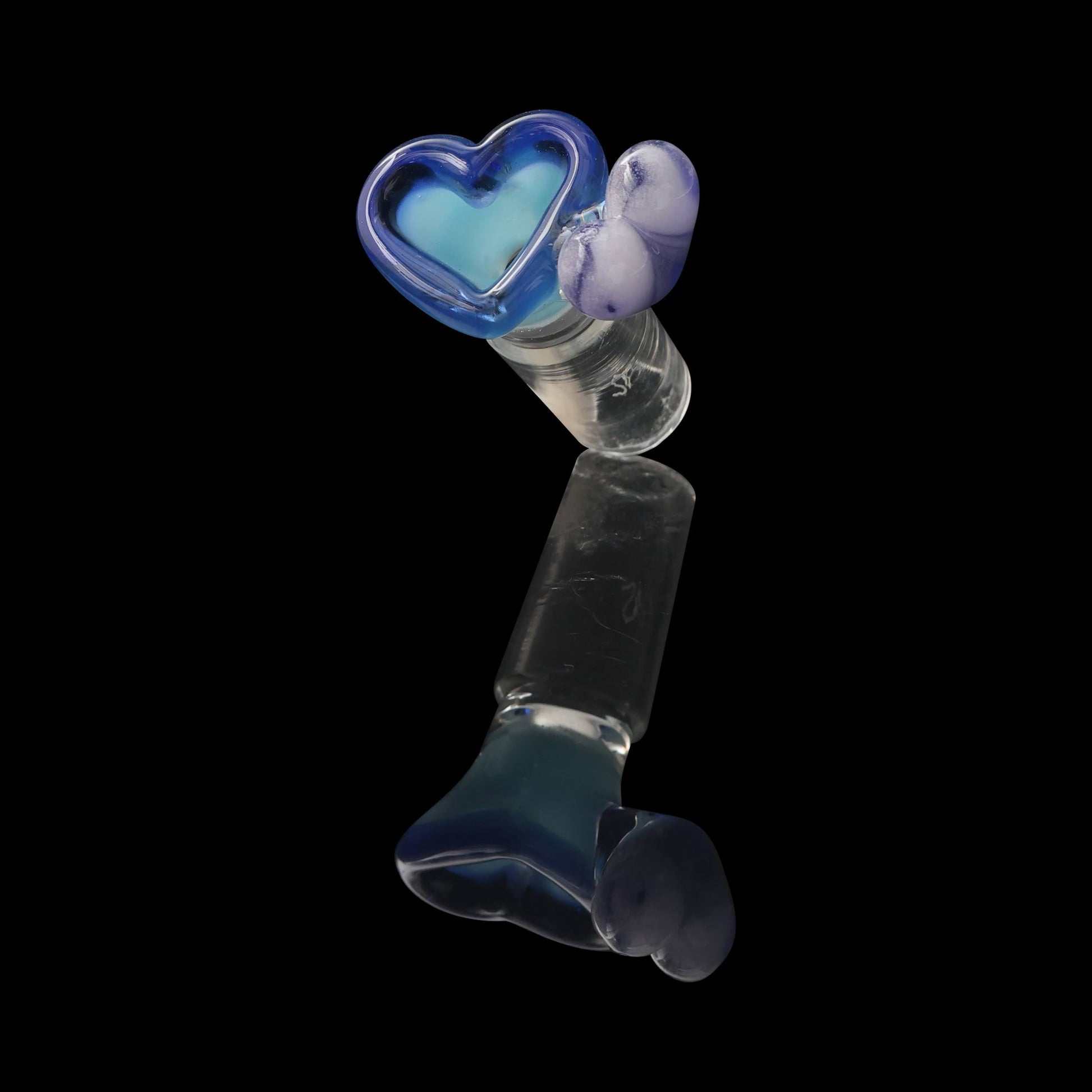 heady art piece - Blue 14mm Male Love Slide by Sakibomb (2023)