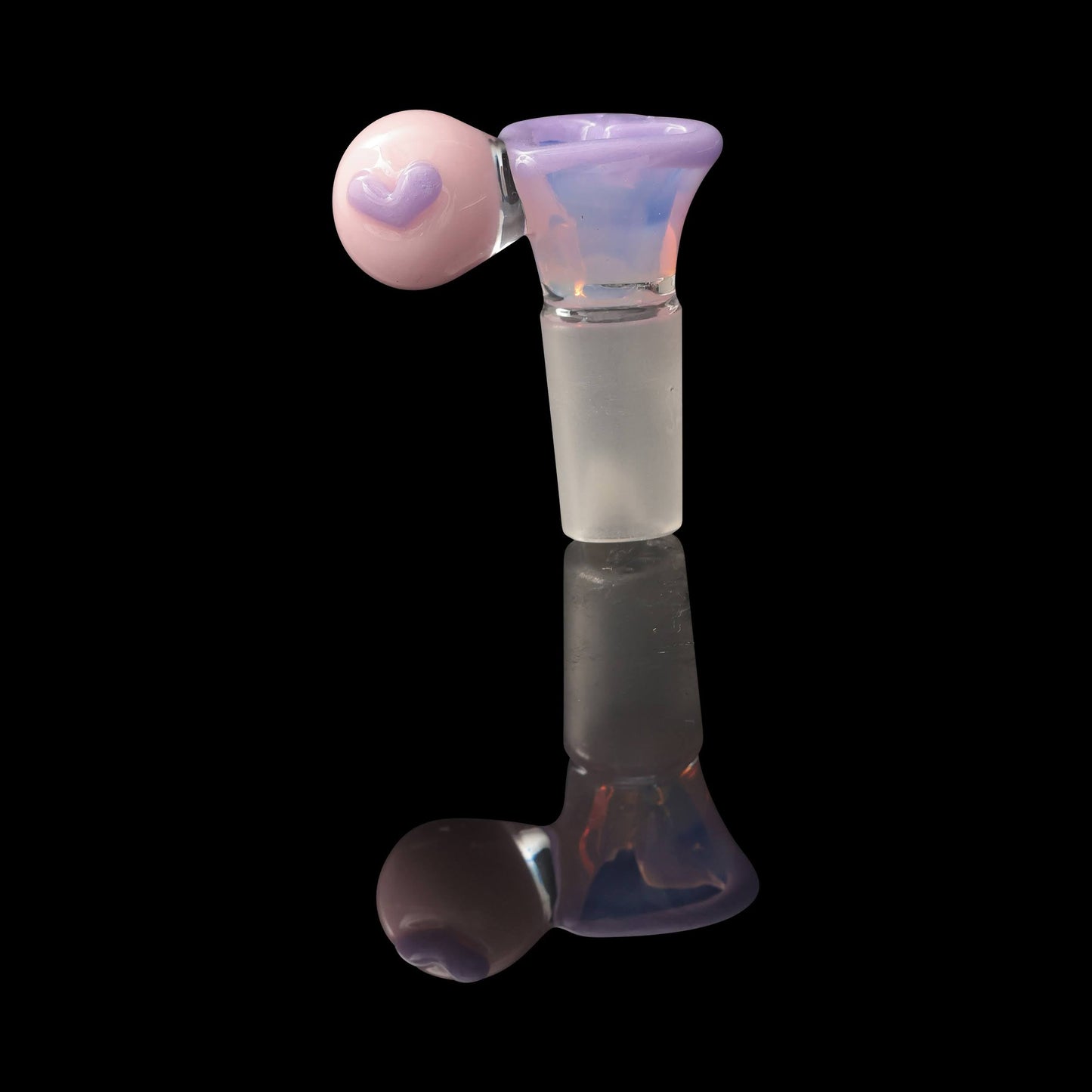 sophisticated art piece - Pink 14mm Male Heart Slide (A) by Sakibomb (2023)