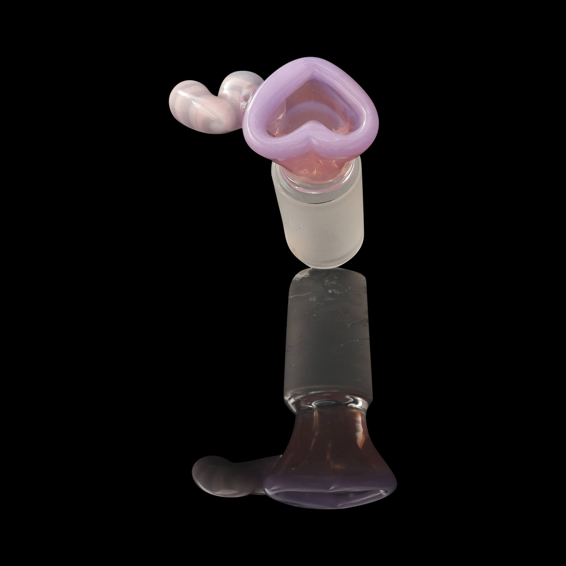 hand-blown art piece - Pink 18mm Male Love Slide (A) by Sakibomb (2023)