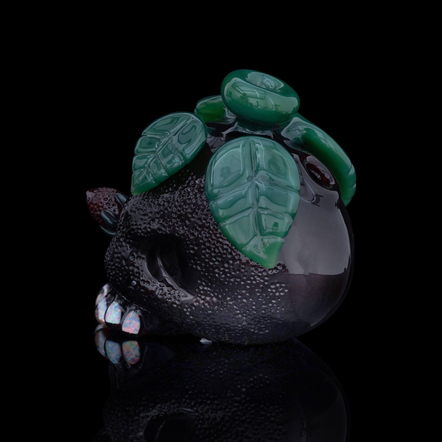 heady art piece - Strawberry Skull Collab by Carsten Carlile x Joshua Opdenaker (2023)