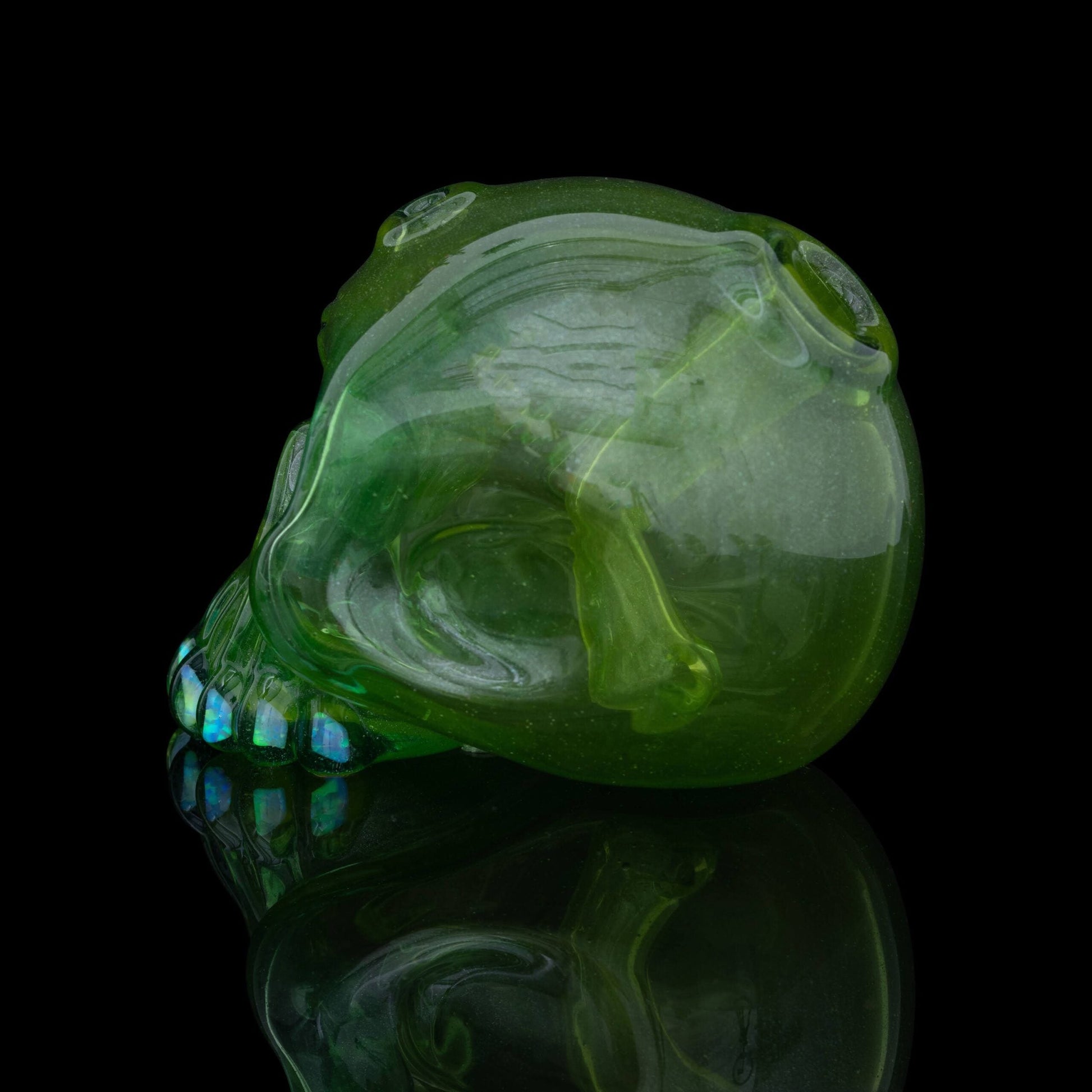 heady art piece - Lime Green Skull by Carsten Carlile (2023)